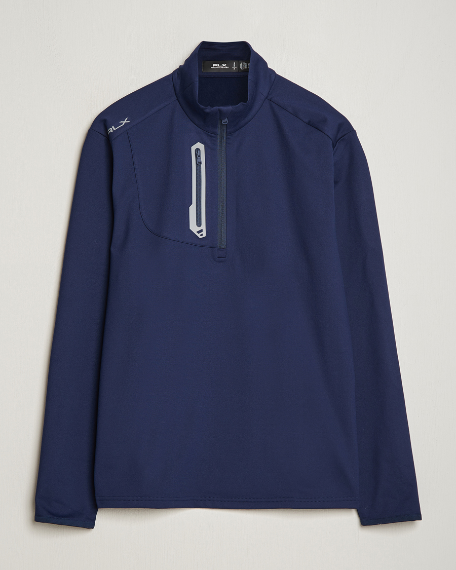 Herr | Tröjor | RLX Ralph Lauren | Luxury Jersey Half Zip Refined Navy