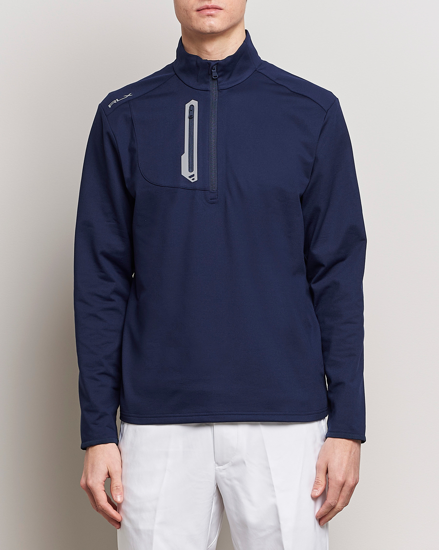 Herr | Realisation | RLX Ralph Lauren | Luxury Jersey Half Zip Refined Navy