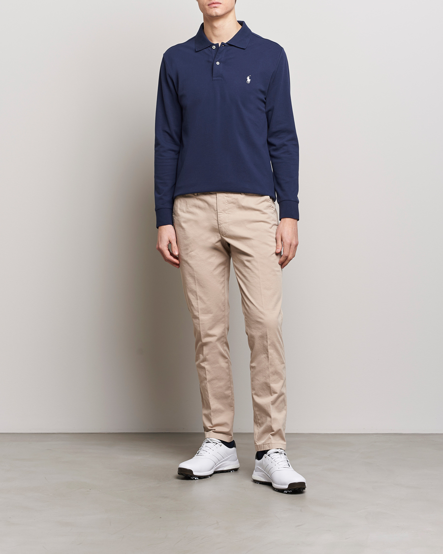Herr | Tröjor | Polo Ralph Lauren Golf | Performance Stretch Long Sleeve Polo Refined Navy