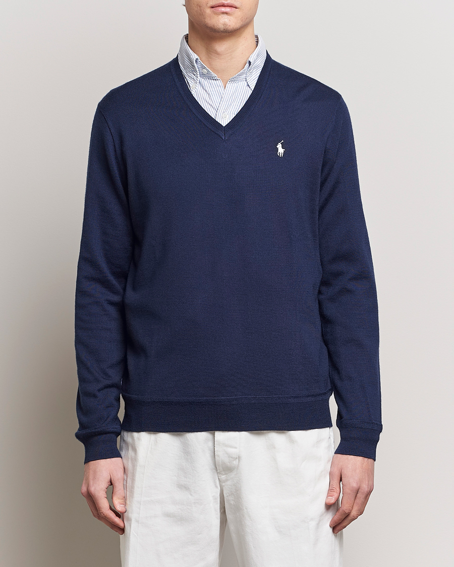 Herr | Polo Ralph Lauren Golf | Polo Ralph Lauren Golf | Wool Knitted V-Neck Sweater Refined Navy