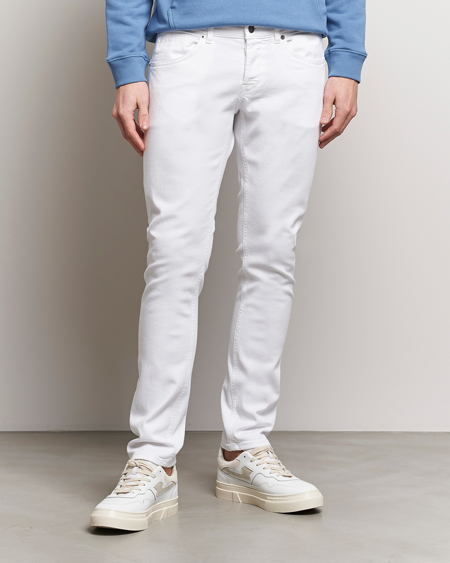 Herre | Hvite jeans | Dondup | George Bullstretch Jeans White