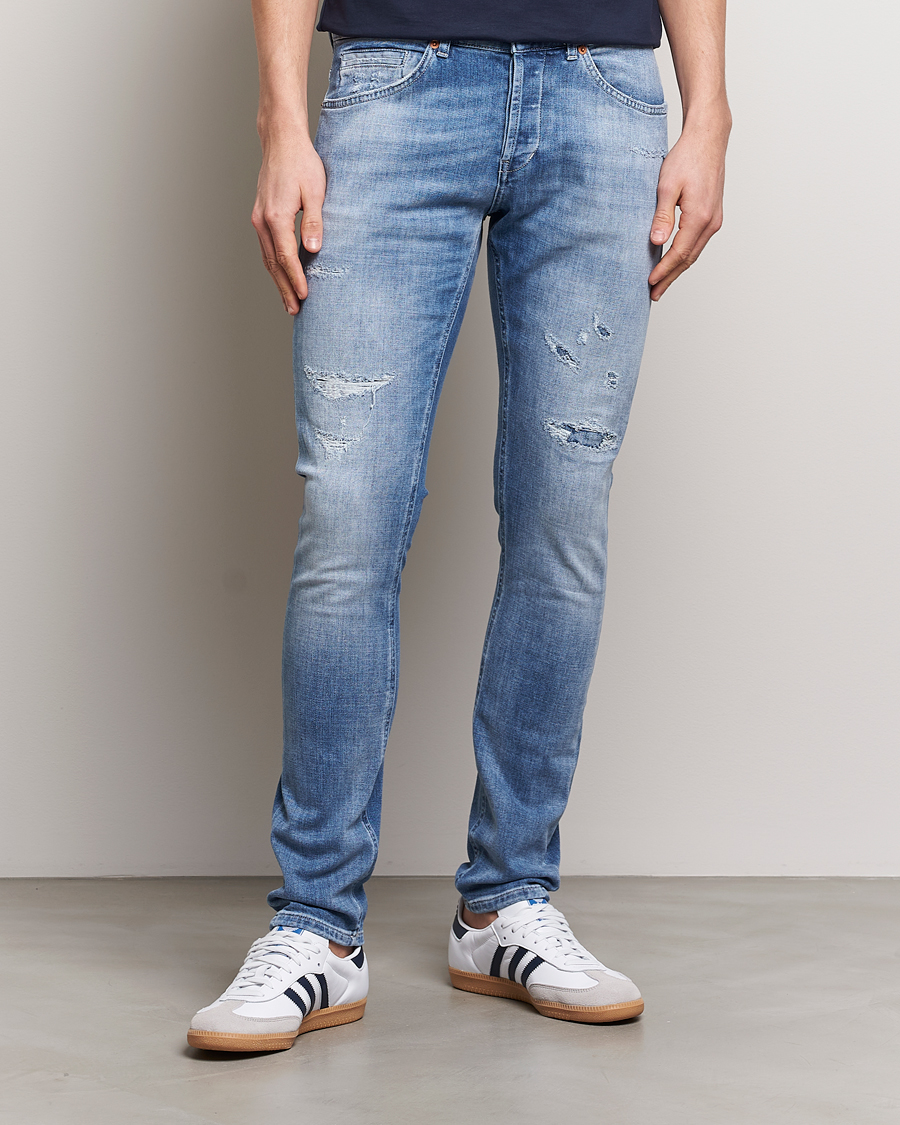 Herr | Kläder | Dondup | George Distressed Jeans Light Blue