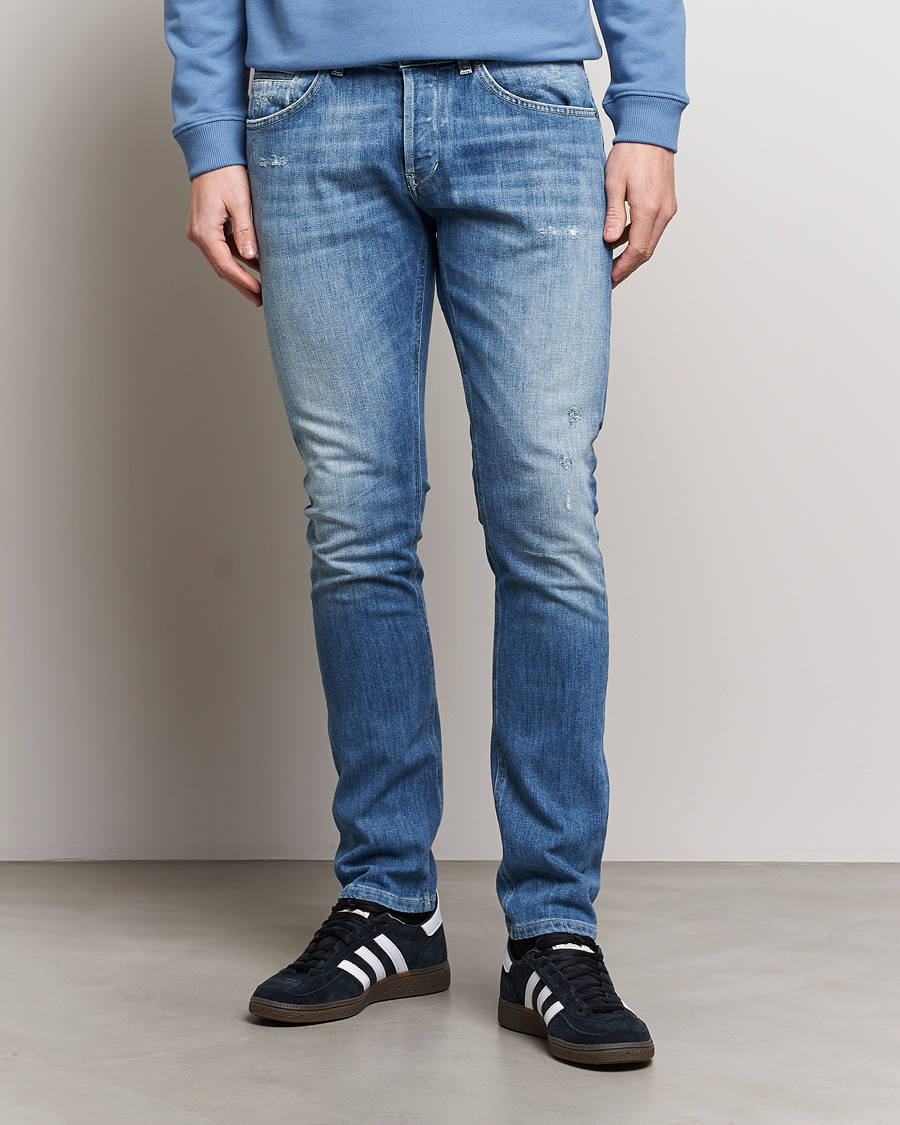 Herr | Blå jeans | Dondup | George Distressed Jeans Light Blue