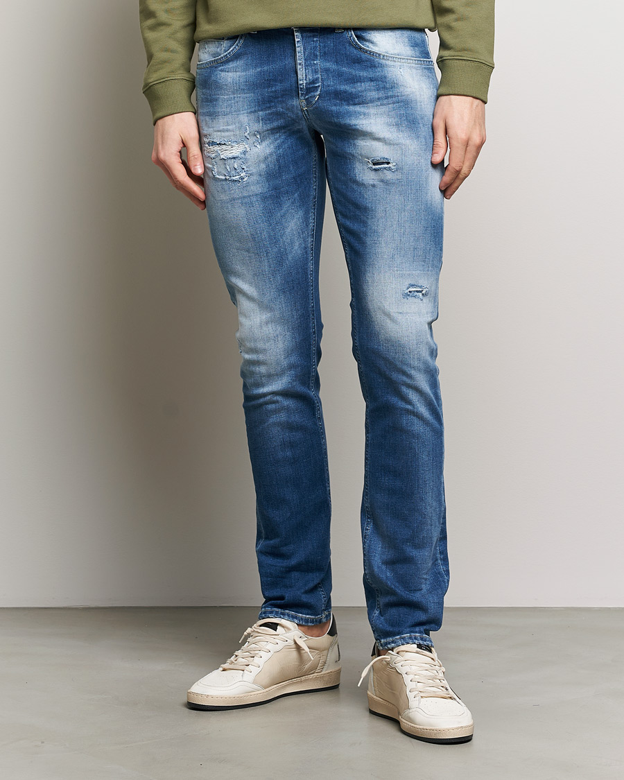 Herr | Kläder | Dondup | George Distressed Jeans Medium Blue