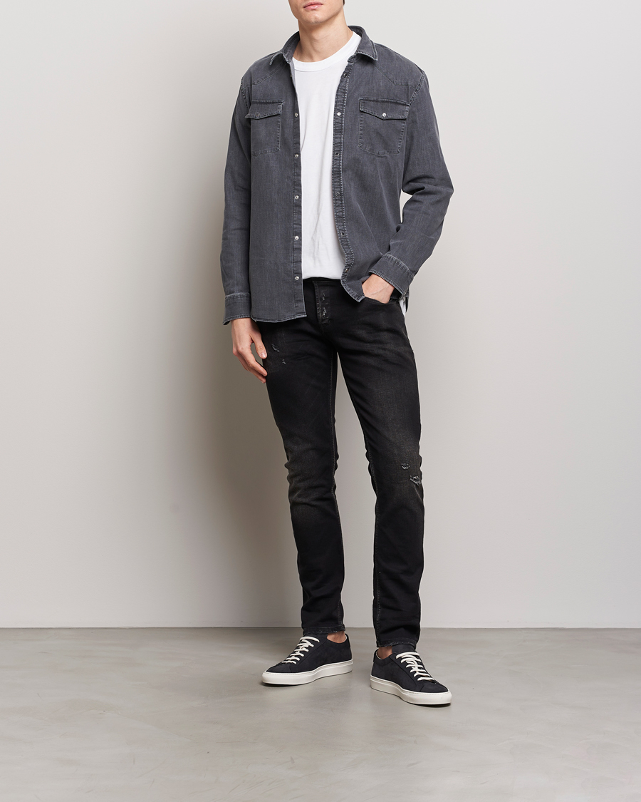 Herr | Jeans | Dondup | George Distressed Jeans Washed Black