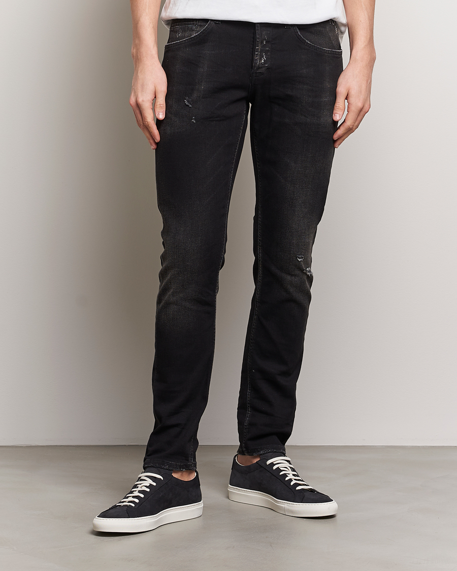 Herr | Slim fit | Dondup | George Distressed Jeans Washed Black