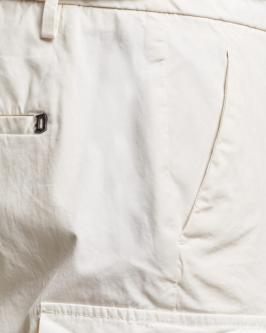 Herr | Byxor | Dondup | Eddie Cargo Pants Off White