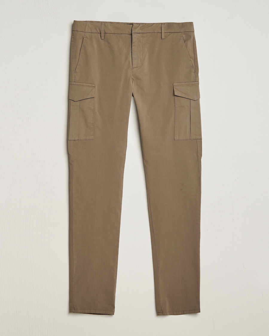 Herr | Byxor | Dondup | Eddie Cargo Pants Dark Beige