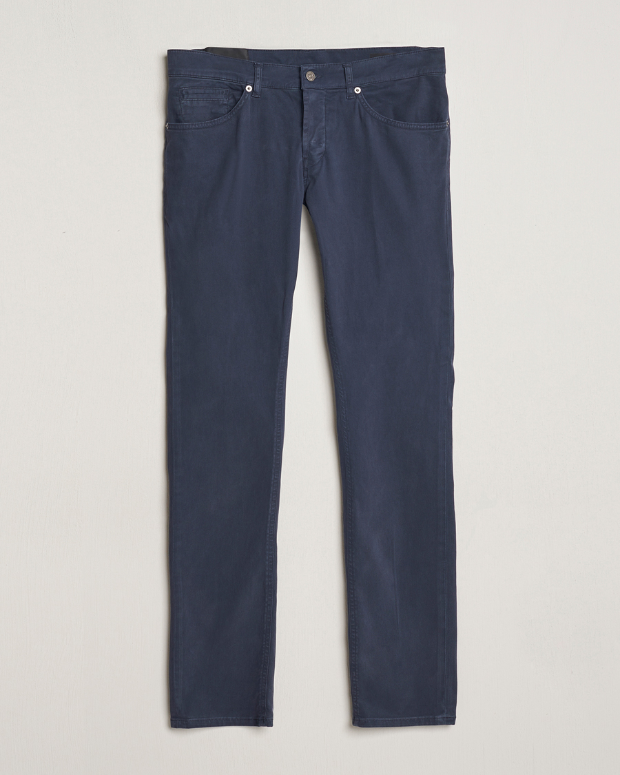 Herr | Byxor | Dondup | George Gabardine 5-Pocket Navy