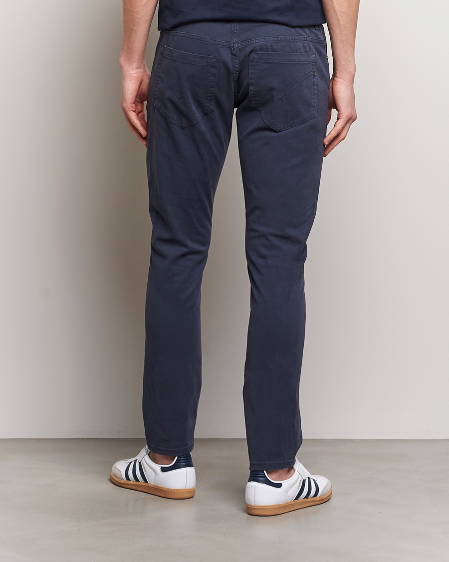 Herr | Byxor | Dondup | George Gabardine 5-Pocket Navy