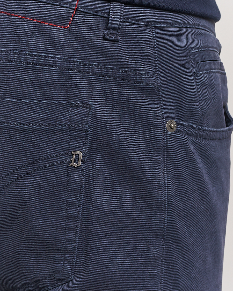 Herr | Byxor | Dondup | George Gabardine 5-Pocket Navy