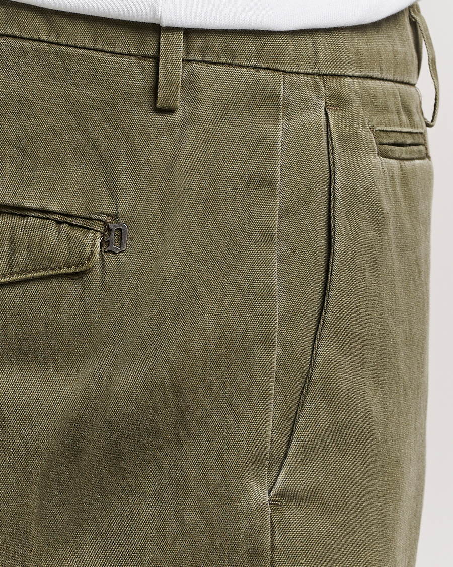 Herr | Byxor | Dondup | Joe Cotton Chinos Olive Green
