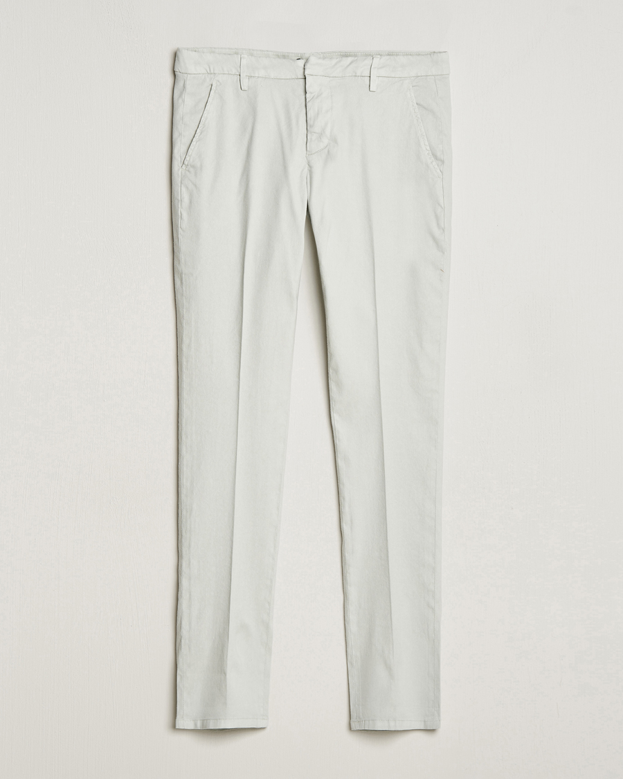 Herr | Byxor | Dondup | Gaubert Linen Stretch Chinos Light Grey