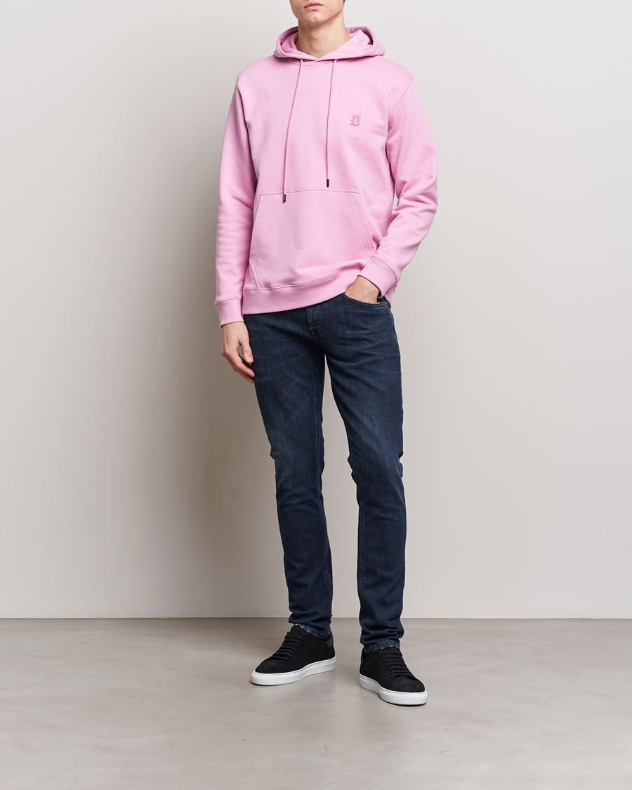 Herr | Tröjor | Dondup | Logo Hoodie Washed Pink