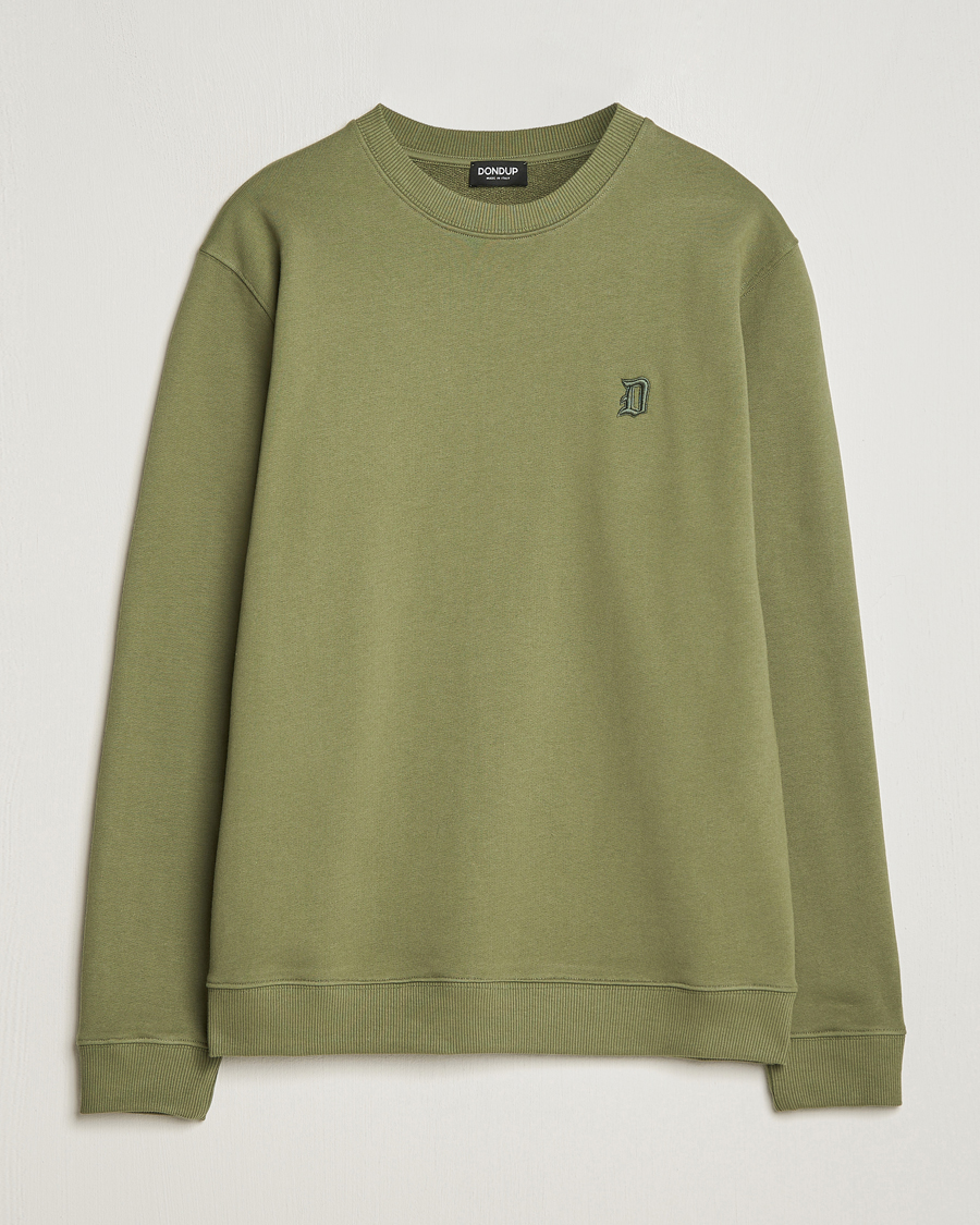 Herr | Tröjor | Dondup | Loco Crew Neck Sweatshirt Olive Green