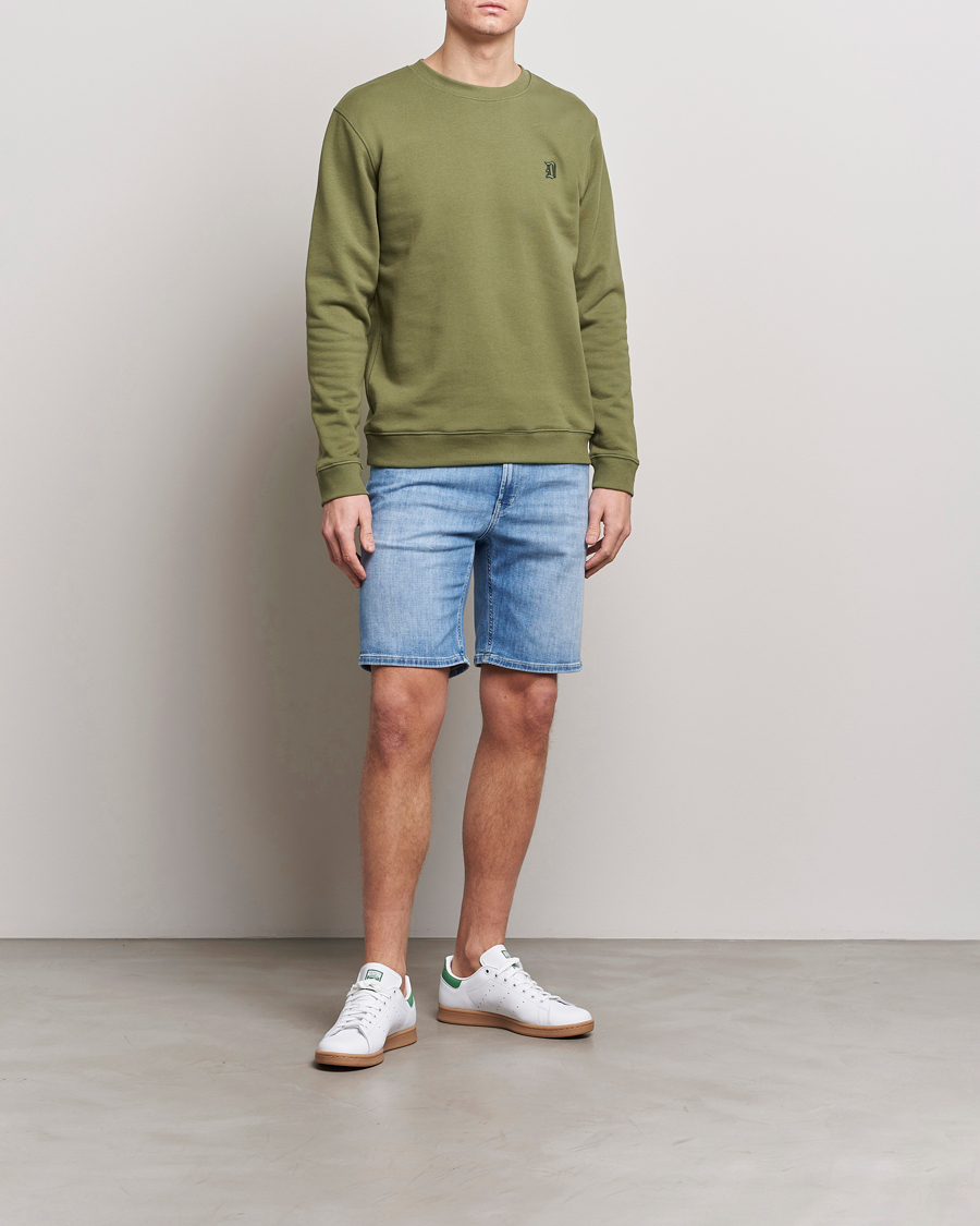 Herr | Tröjor | Dondup | Loco Crew Neck Sweatshirt Olive Green