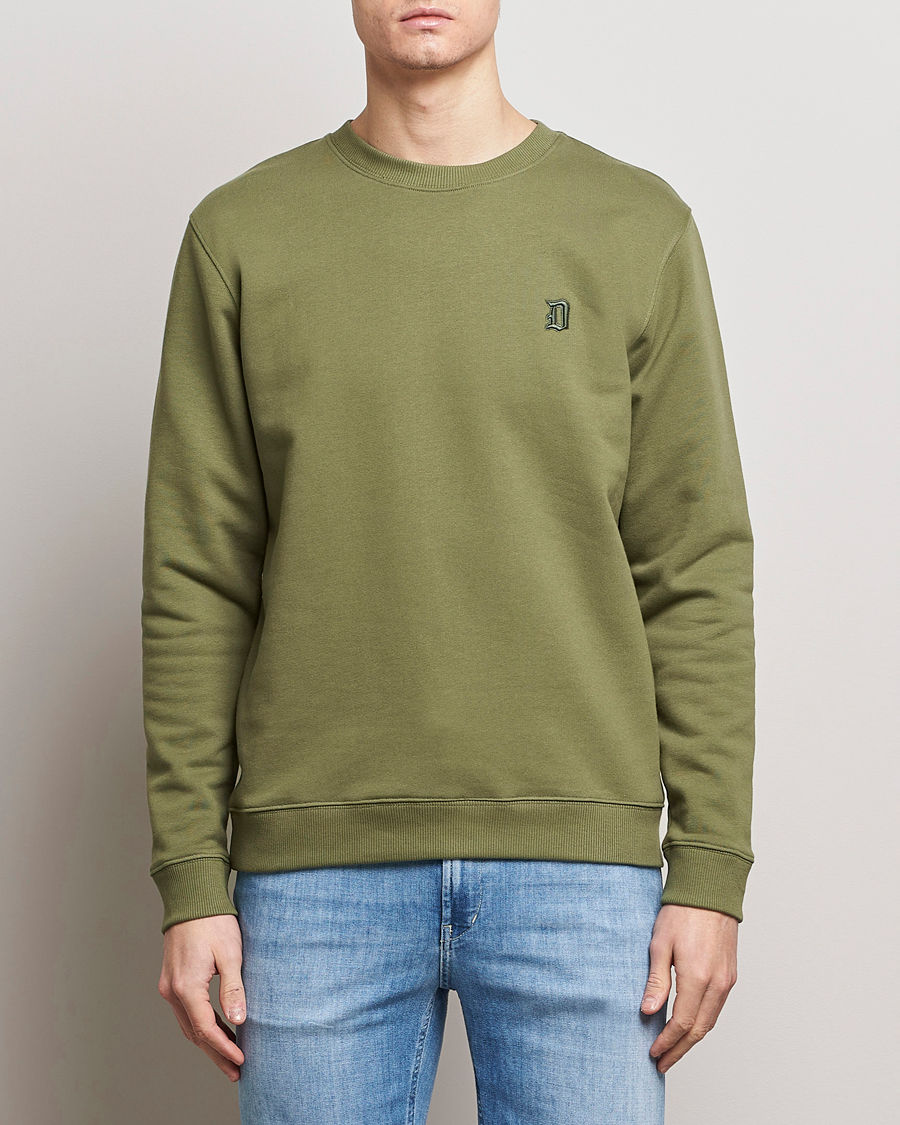 Herr | Tröjor | Dondup | Loco Crew Neck Sweatshirt Olive Green