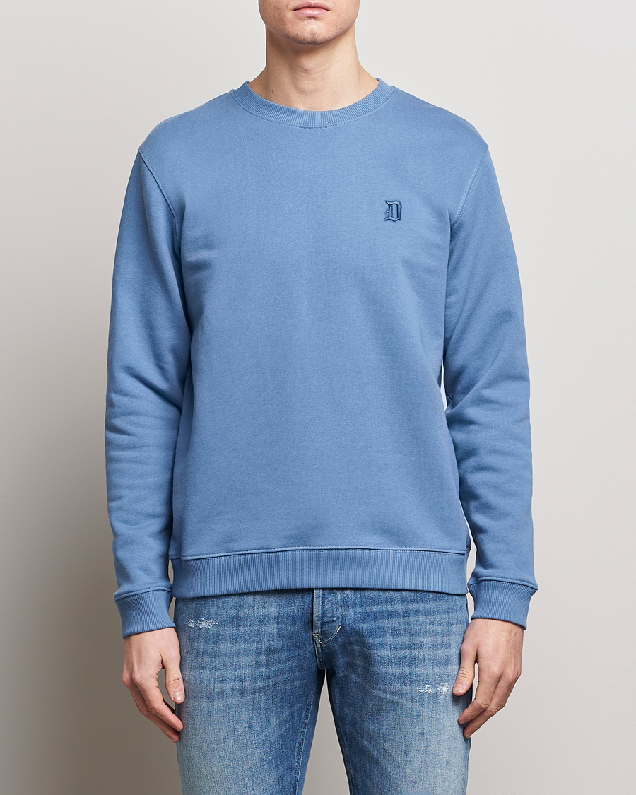 Herr | Kläder | Dondup | Loco Crew Neck Sweatshirt Washed Blue