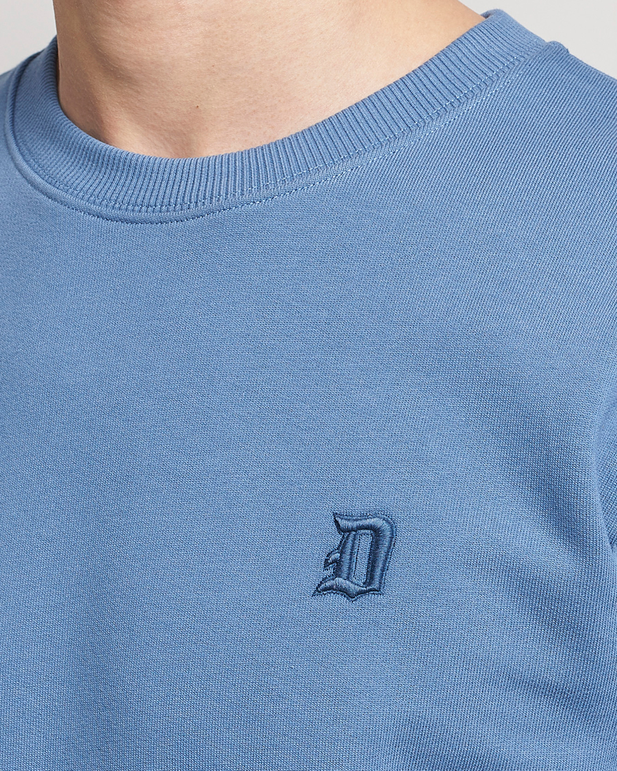 Herr | Tröjor | Dondup | Loco Crew Neck Sweatshirt Washed Blue