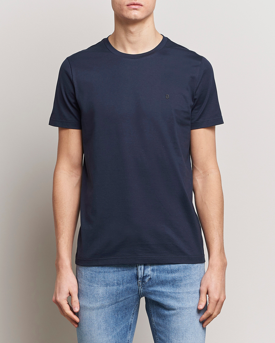 Herr | Kortärmade t-shirts | Dondup | Logo Crew Neck T-Shirt Navy