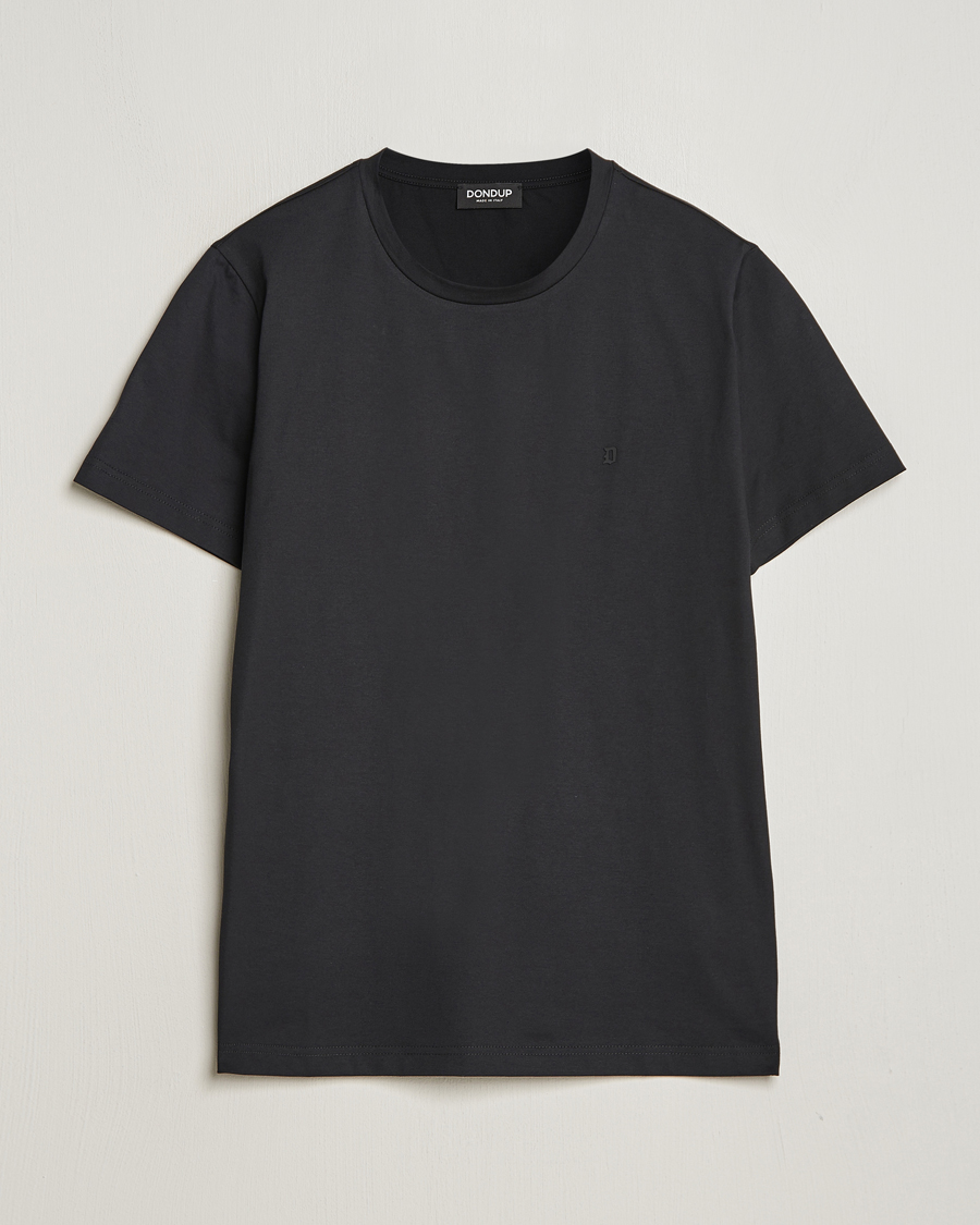 Herr | T-Shirts | Dondup | Logo Crew Neck T-Shirt Black