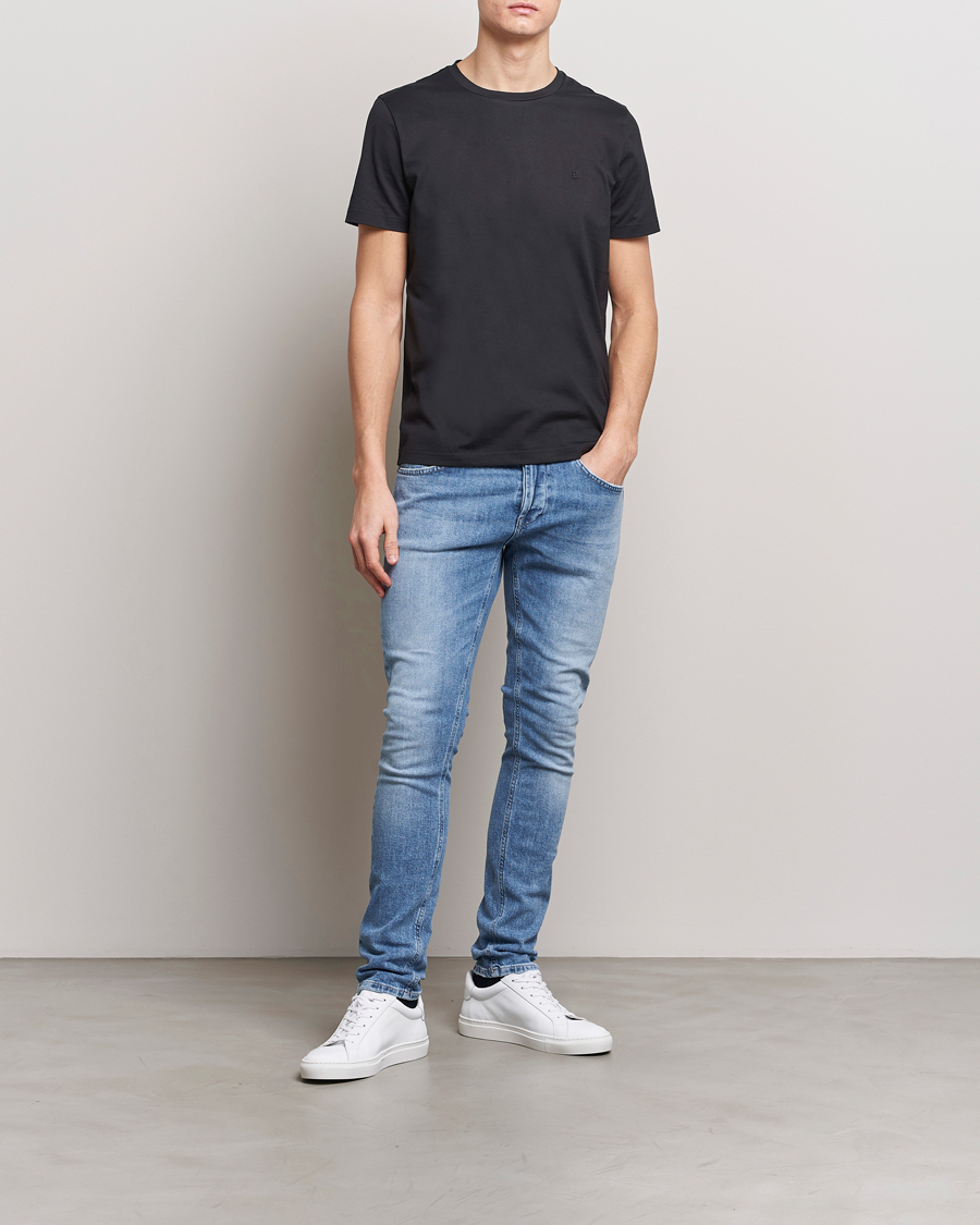 Herr | T-Shirts | Dondup | Logo Crew Neck T-Shirt Black