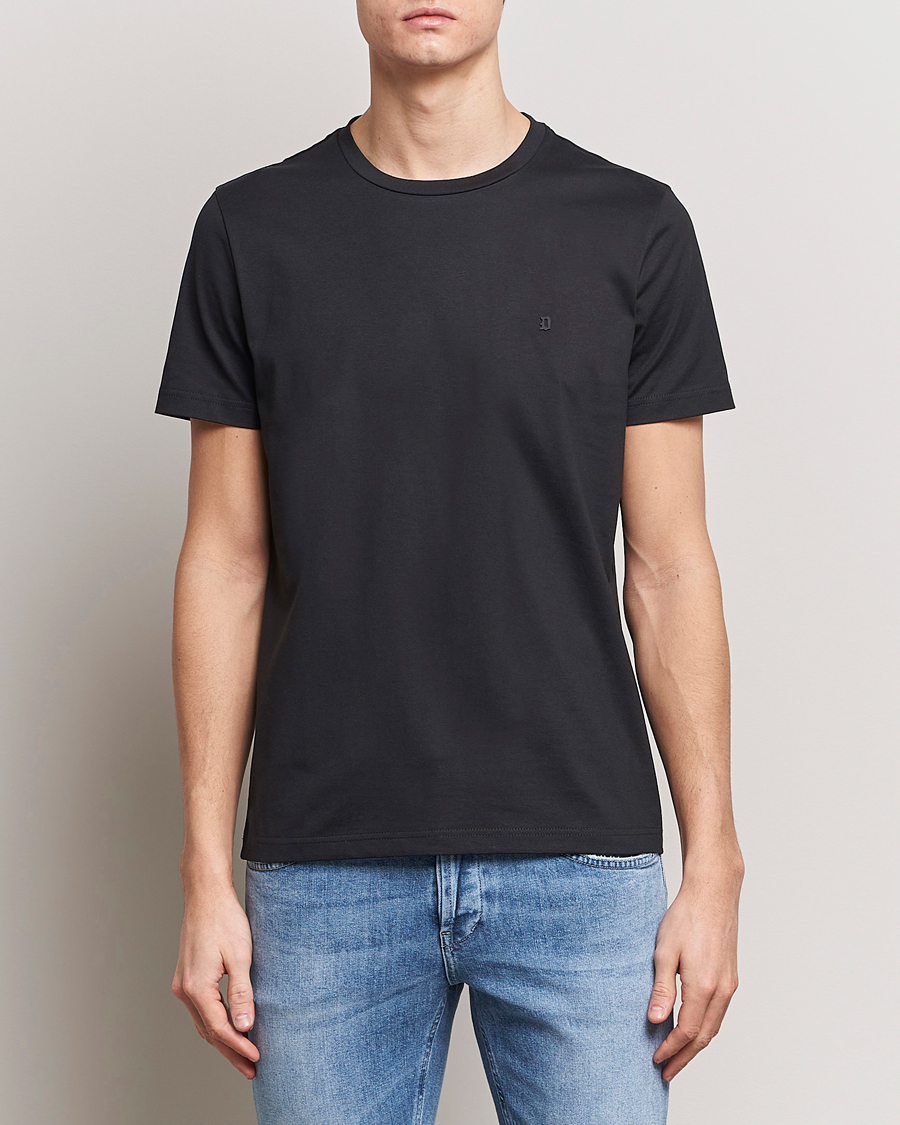 Herre |  | Dondup | Logo Crew Neck T-Shirt Black