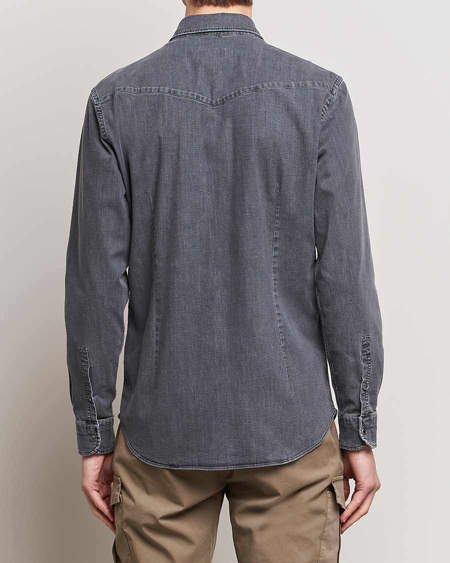 Herr | Skjortor | Dondup | Slim Fit Pocket Denim Shirt Washed Grey