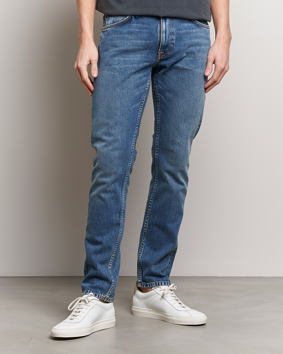 Herr | Blå jeans | Nudie Jeans | Lean Dean Jeans Dark Waters