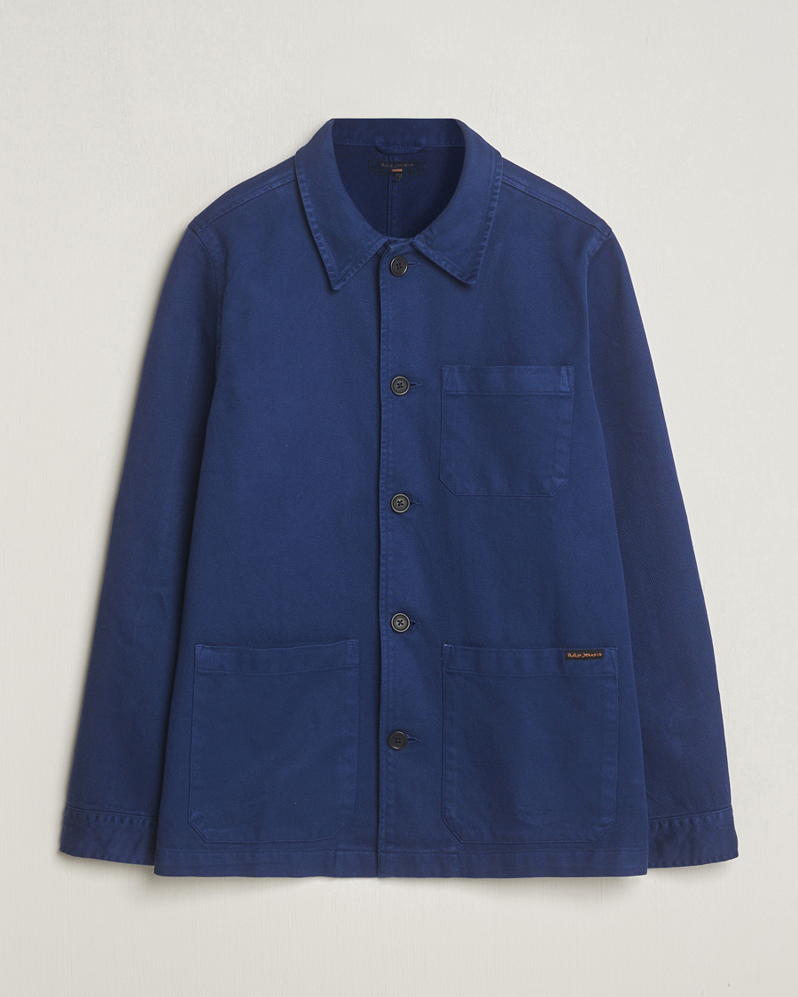 Herr | Skjortor | Nudie Jeans | Barney Worker Overshirt Mid Blue