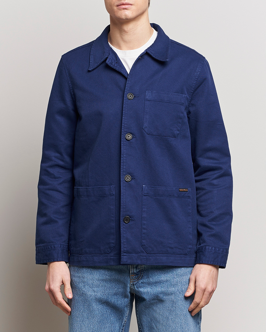Herr | An overshirt occasion | Nudie Jeans | Barney Worker Overshirt Mid Blue