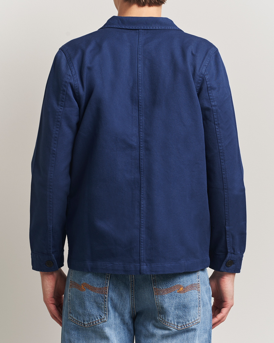 Herr | Skjortor | Nudie Jeans | Barney Worker Overshirt Mid Blue