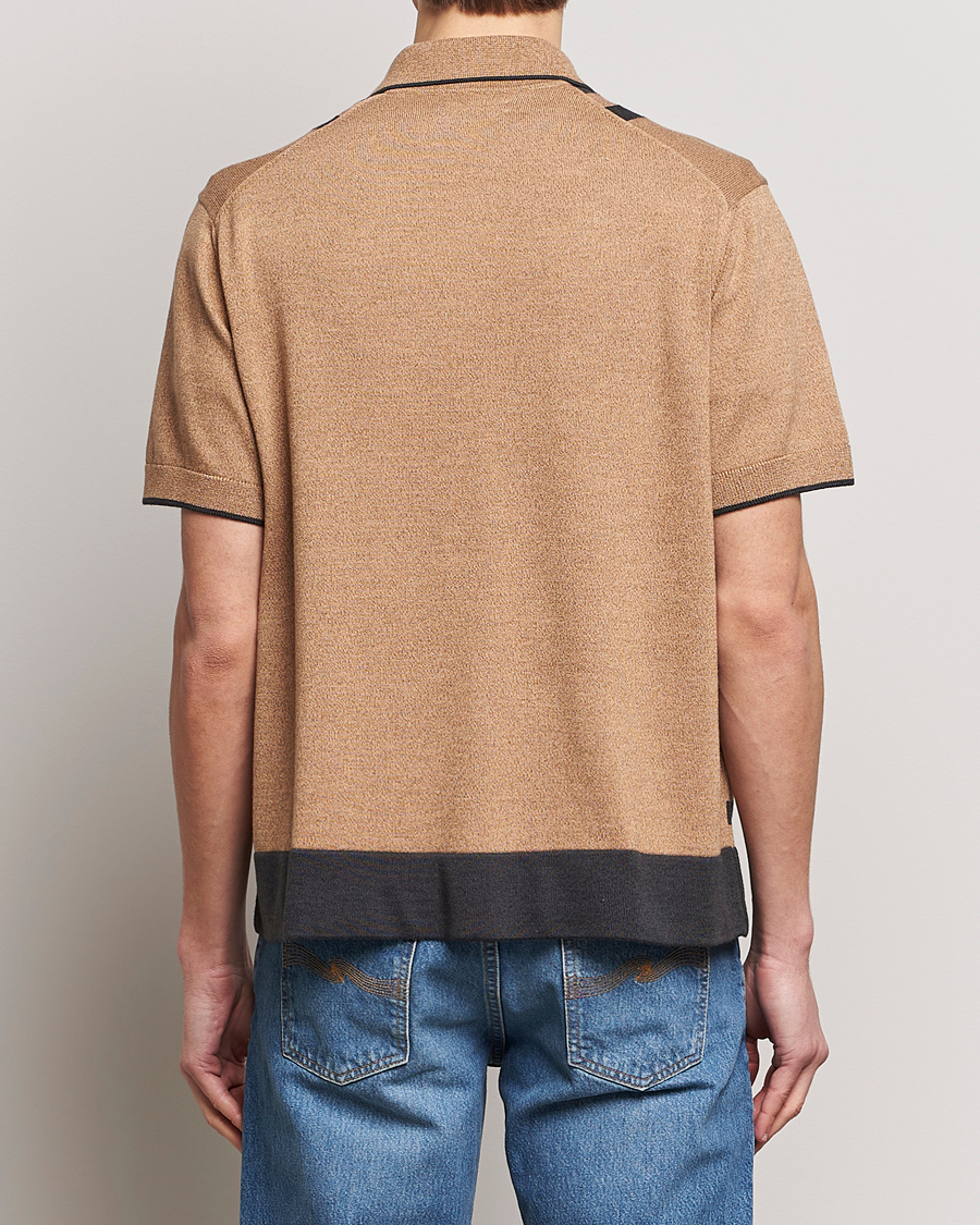 Herr | Skjortor | Nudie Jeans | Fabbe Knitted Polo Shirt Beige