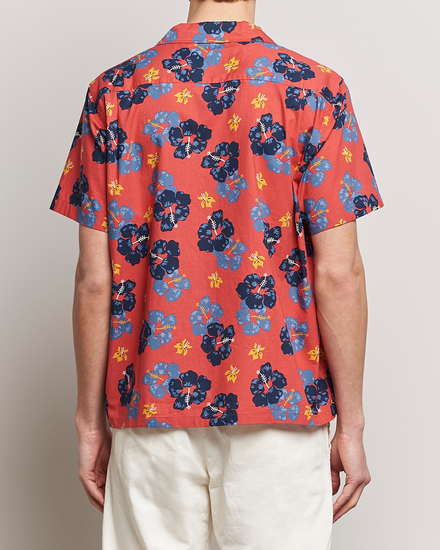 Herr | Skjortor | Nudie Jeans | Arthur Printed Flower Short Sleeve Shirt Red