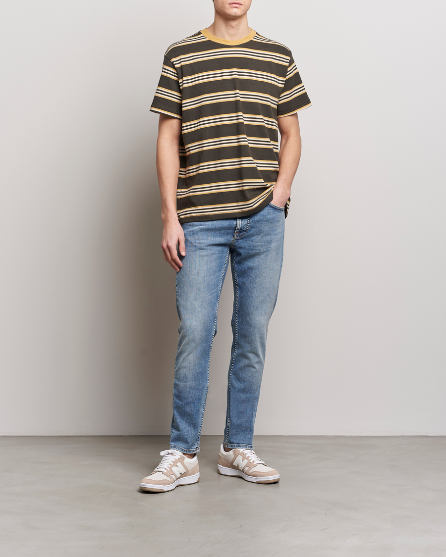 Herr | T-Shirts | Nudie Jeans | Leif Striped Crew Neck T-Shirt Multi