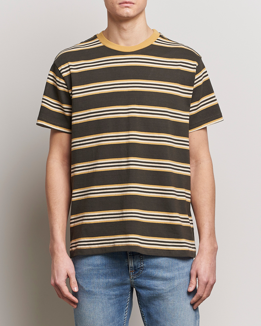 Herr | Nudie Jeans | Nudie Jeans | Leif Striped Crew Neck T-Shirt Multi