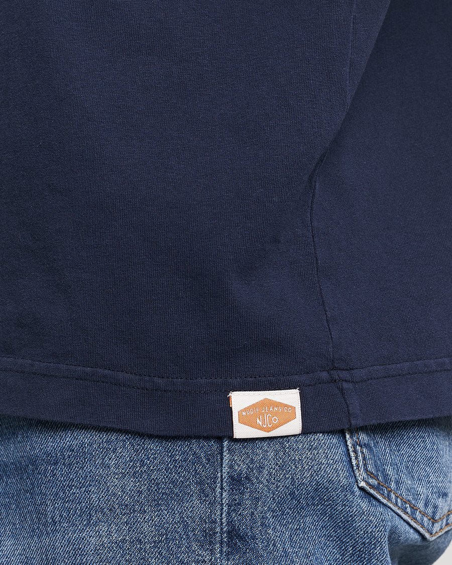 Herr | T-Shirts | Nudie Jeans | Uno Everyday Crew Neck T-Shirt Blue