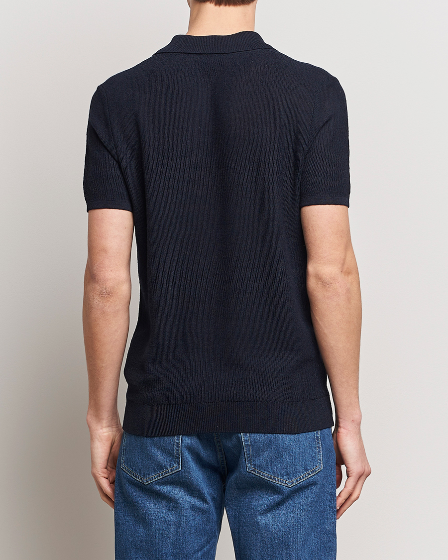 Herr | Pikéer | A.P.C. | Jay Viscose/Linen Polo Dark Navy