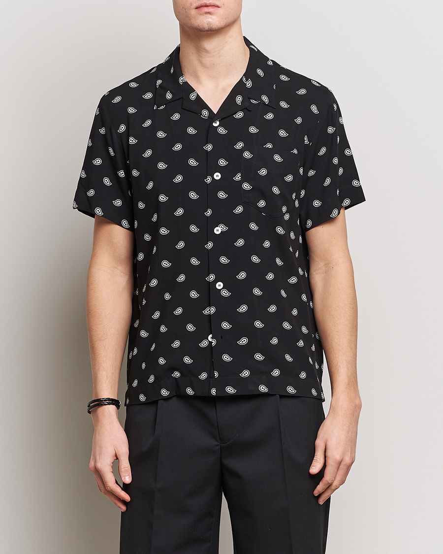 Herr | Casual | A.P.C. | Lloyd Printed Paisley Resort Shirt Black