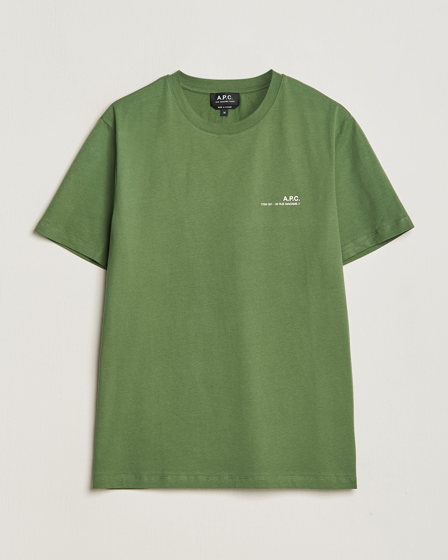 Herr | T-Shirts | A.P.C. | Item T-shirt Gray Green