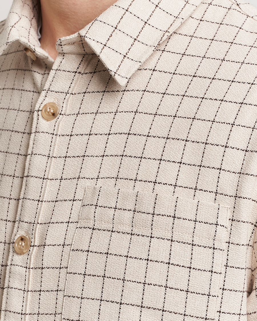 Herr | Skjortor | A.P.C. | Trek Checked Overshirt Ecru