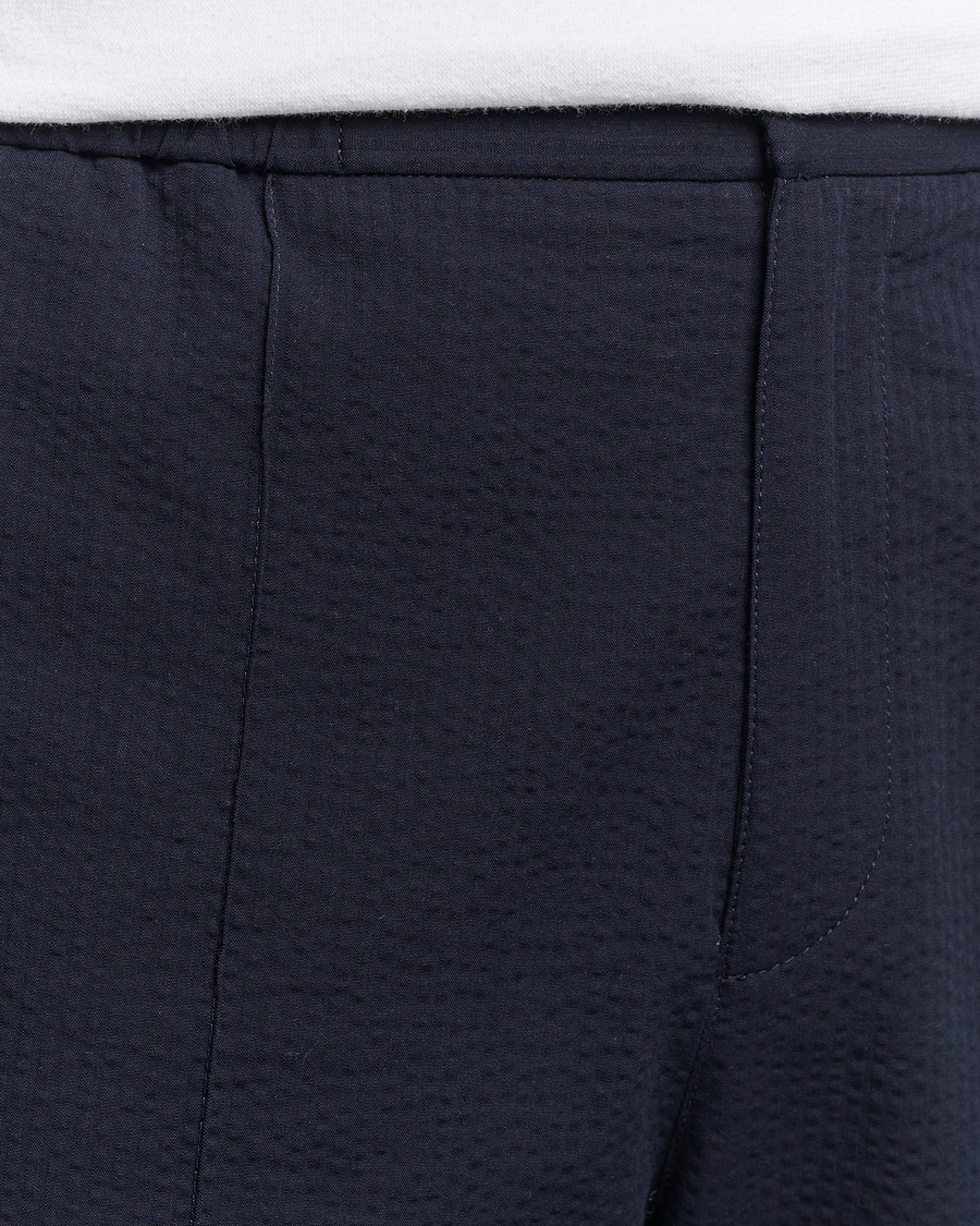 Herr | Byxor | A.P.C. | Joaquin Seersucker Drawstring Trousers Dark Navy