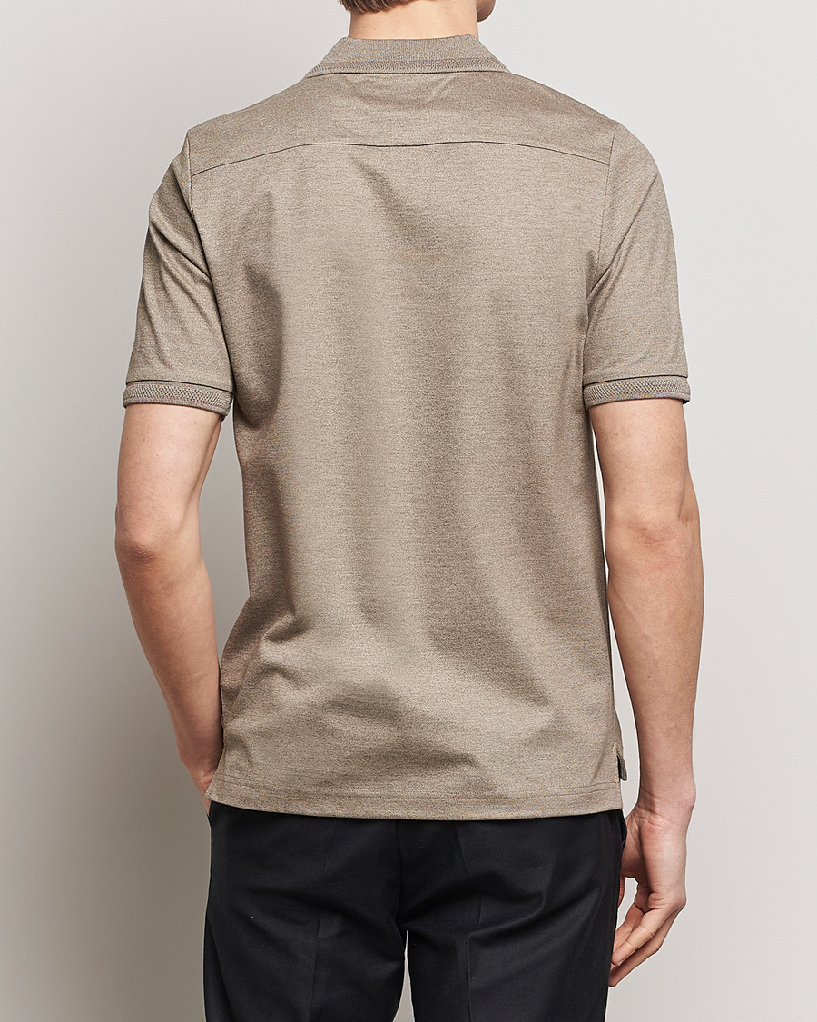 Herr | Pikéer | Eton | Pique Polo Shirt Beige