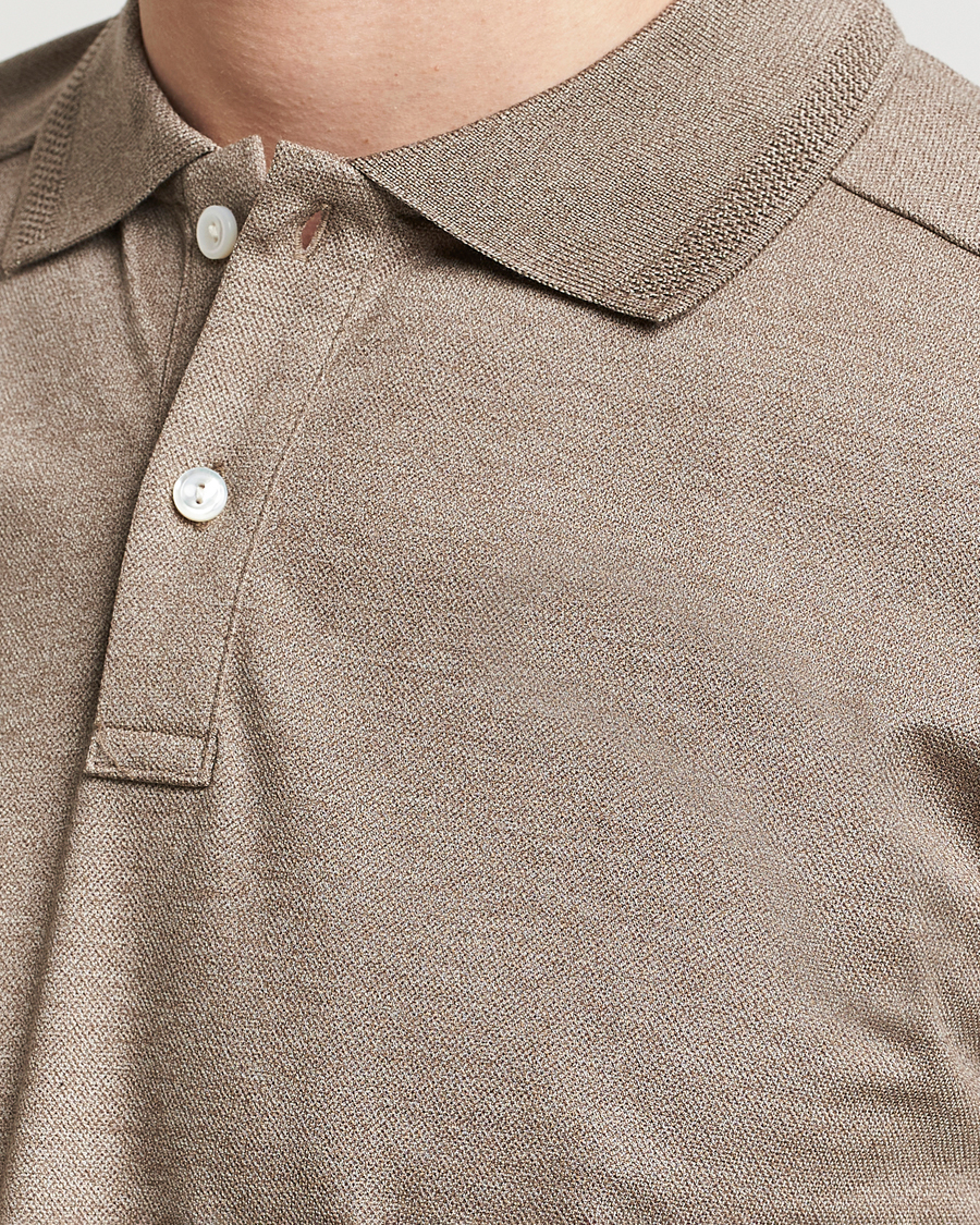 Herr | Pikéer | Eton | Pique Polo Shirt Beige
