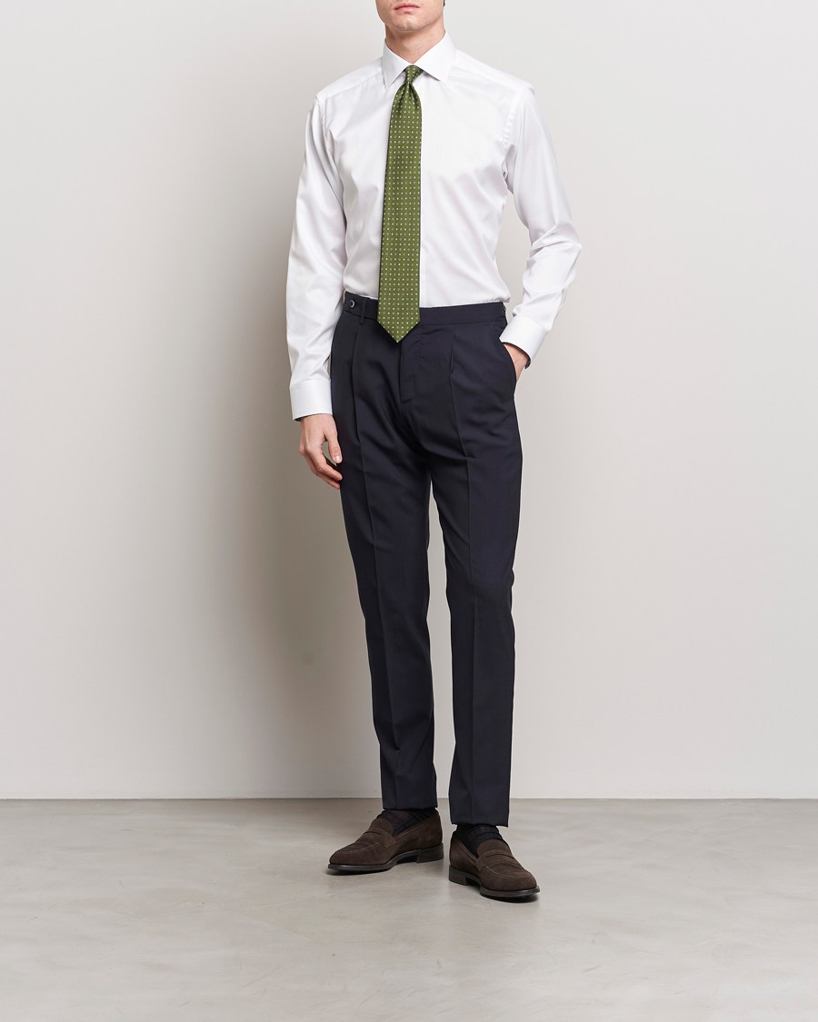 Herr | Kläder | Eton | Slim Fit Signature Twill Contrast Shirt White