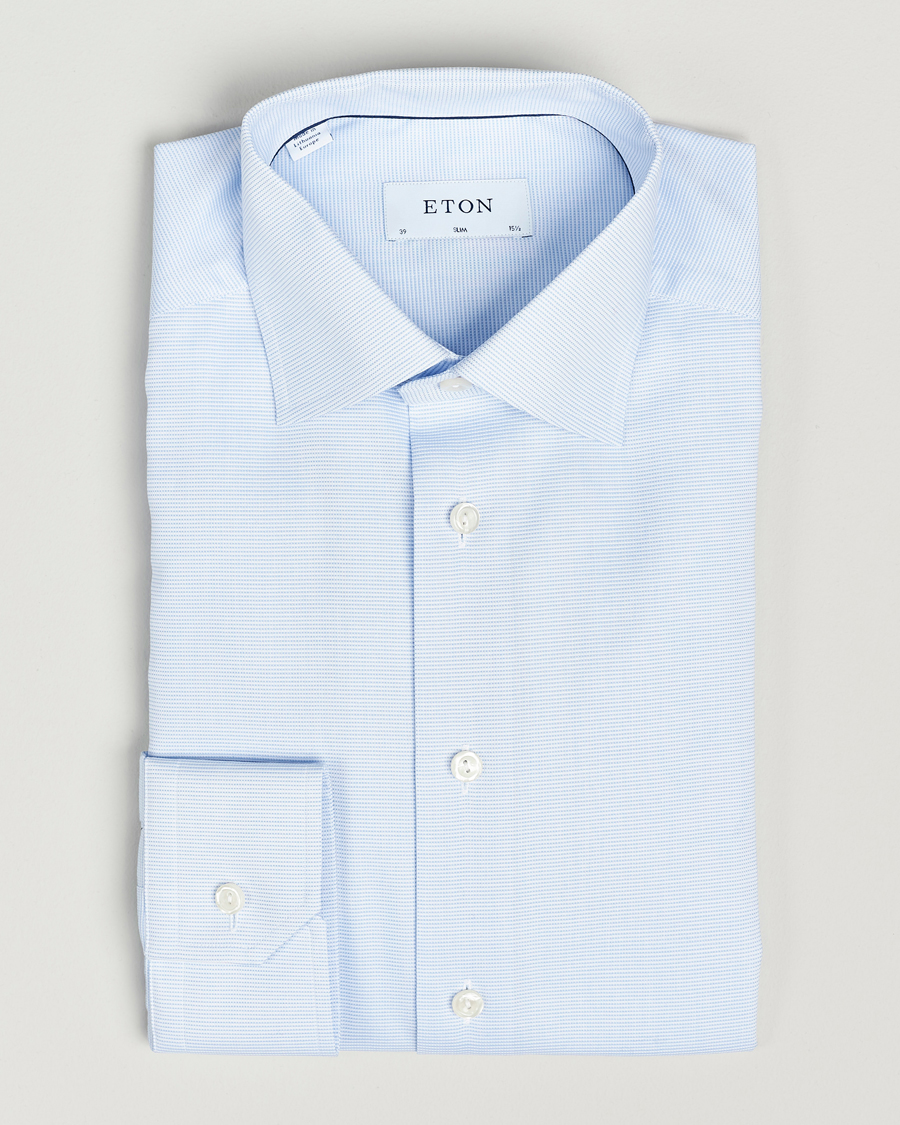 Herr | Skjortor | Eton | Slim Fit Twill Shirt Light Blue