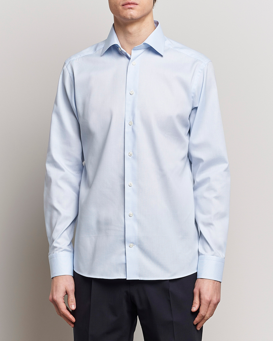 Herr | Skjortor | Eton | Slim Fit Twill Shirt Light Blue