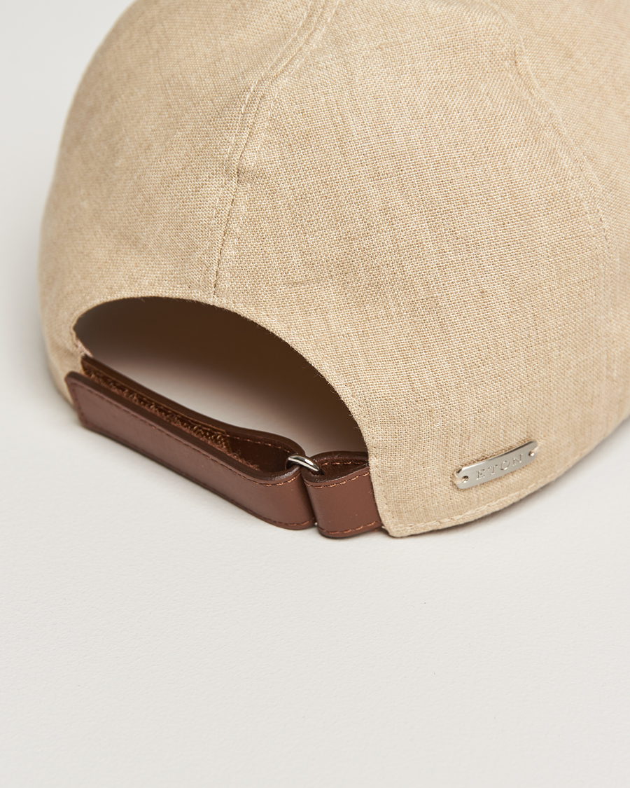 Herr | Eton Solid Linen Cap Beige | Eton | Solid Linen Cap Beige