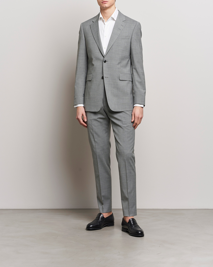 Herr | Kavajer | Tiger of Sweden | Justin Wool Travel Suit Blazer Grey Melange