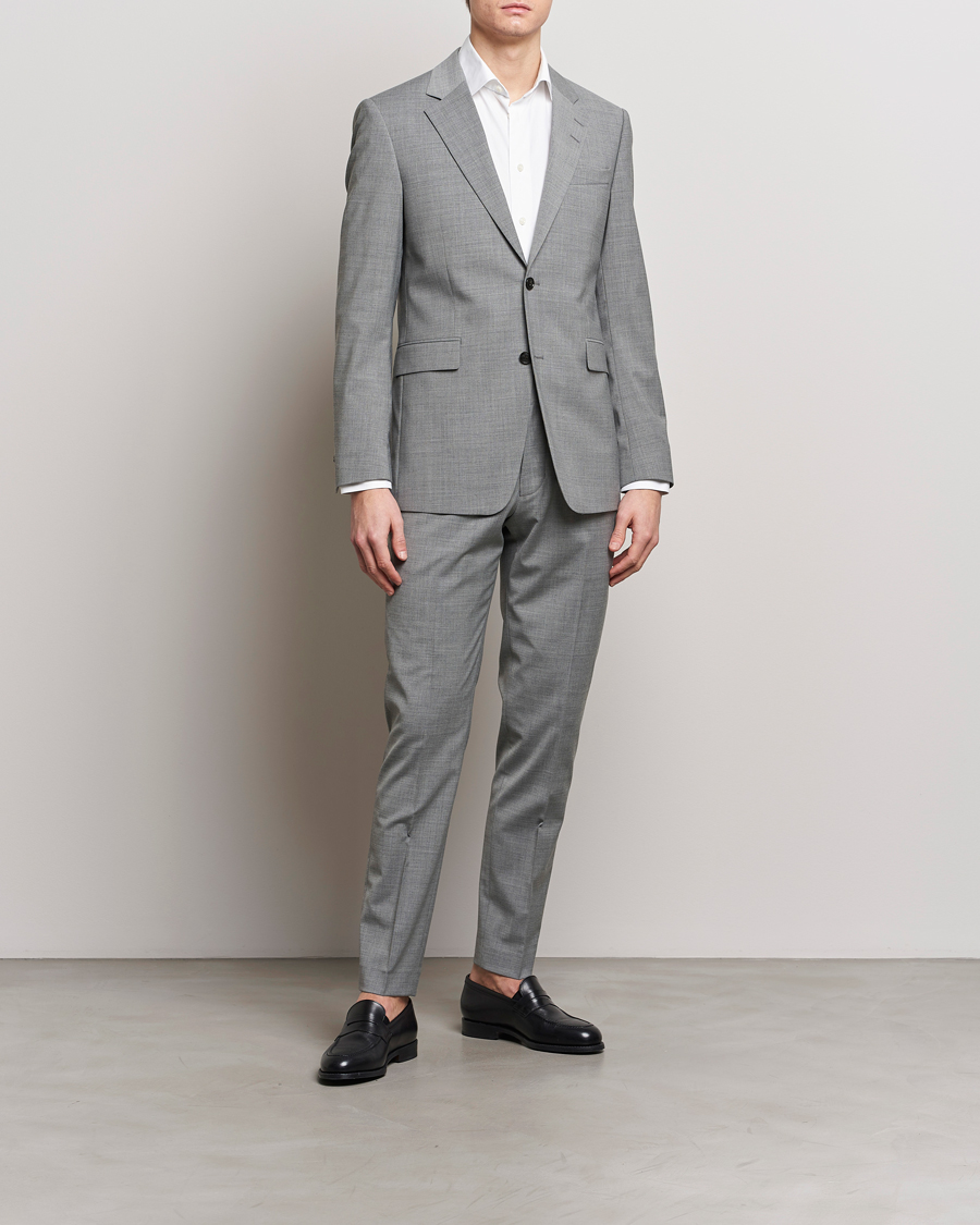 Herr | Byxor | Tiger of Sweden | Tenuta Wool Travel Suit Trousers Grey Melange